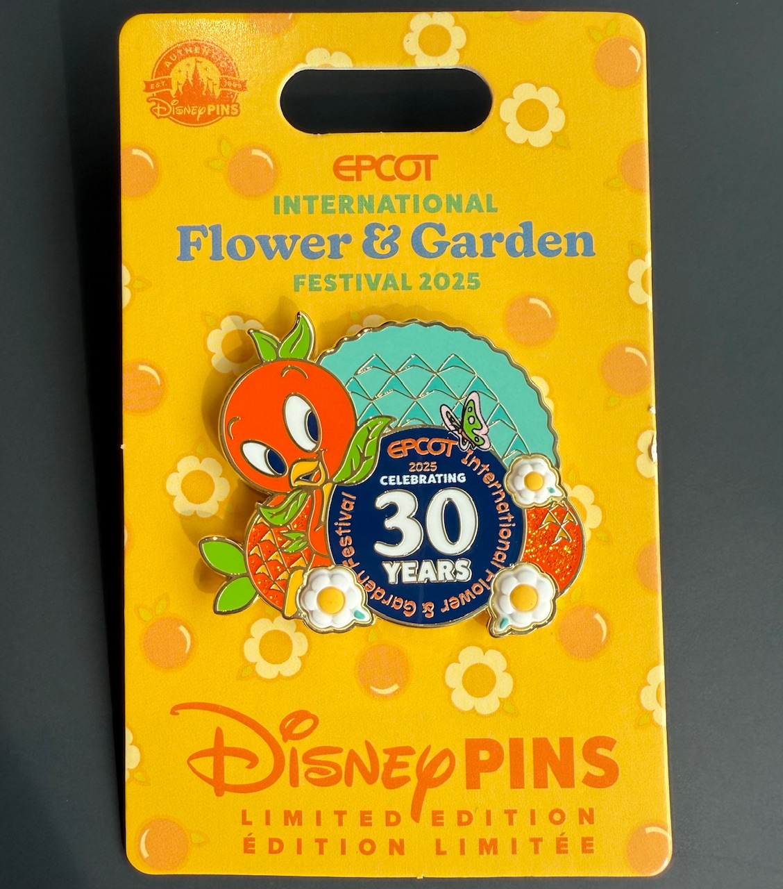 Orange Bird Pin - Epcot Flower & Garden Festival 2025