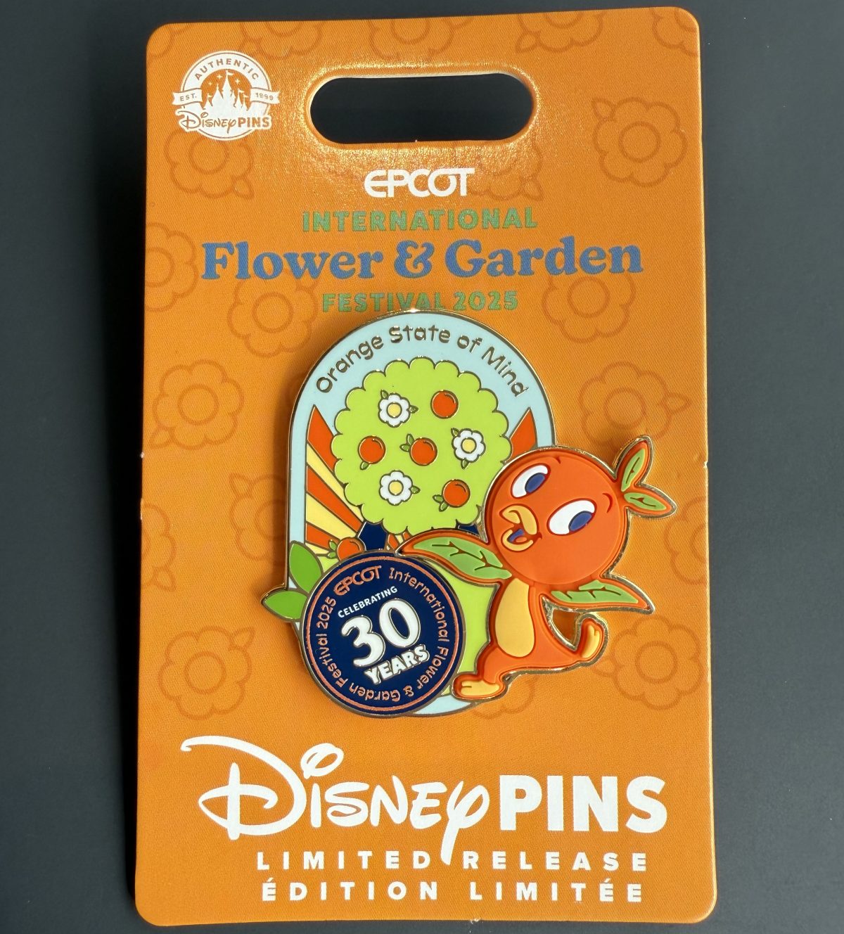 Orange Bird Pin - Epcot Flower & Garden Festival 2025