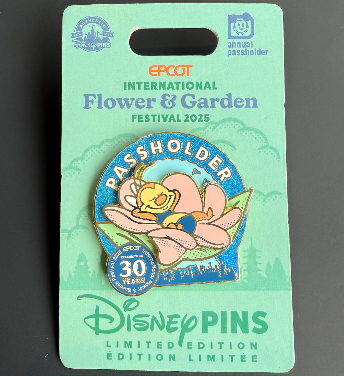 Spike the Bee AP Pin - Epcot Flower & Garden Festival 2025