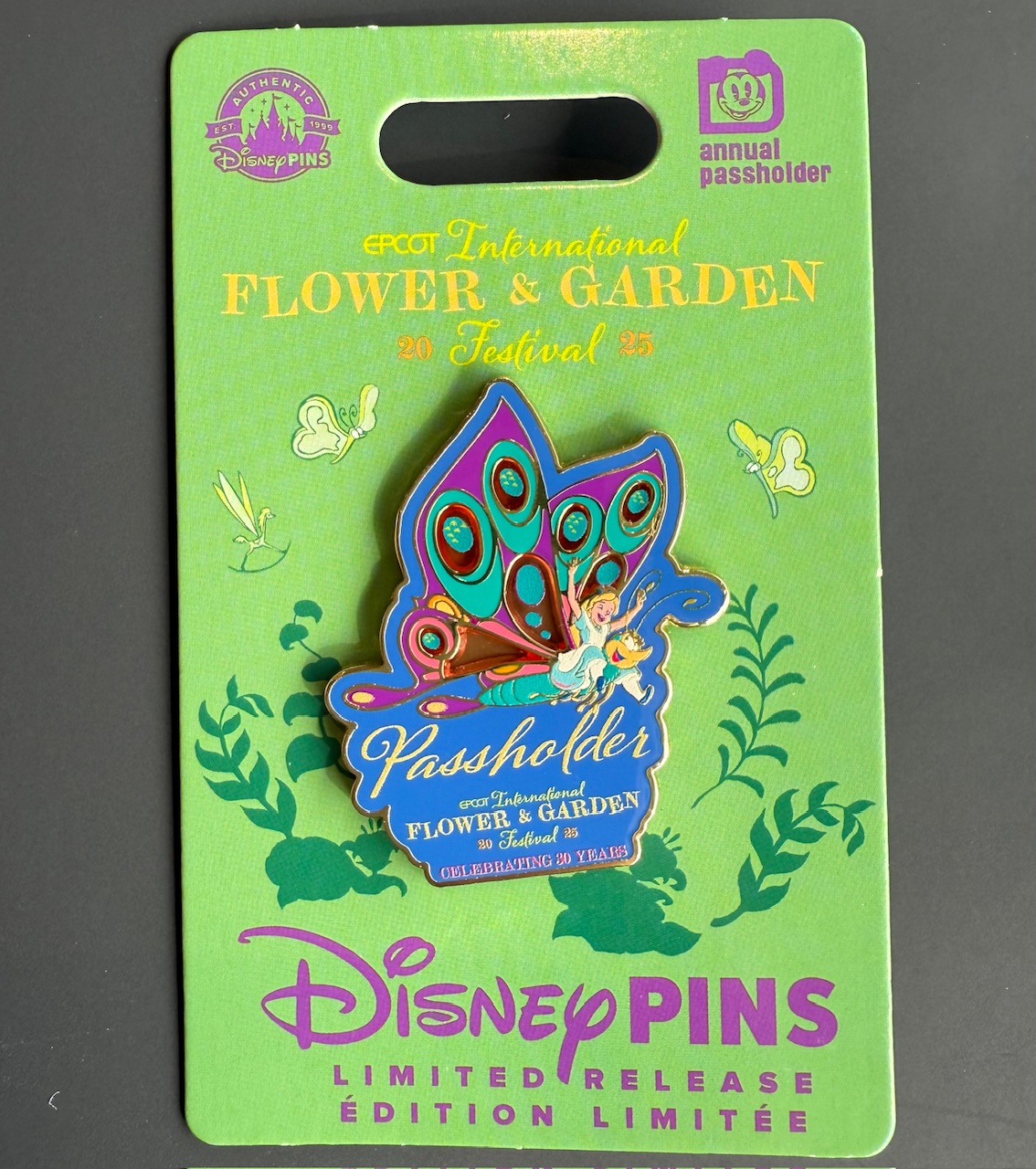 Alice in Wonderland AP Pin - Epcot Flower & Garden Festival 2025