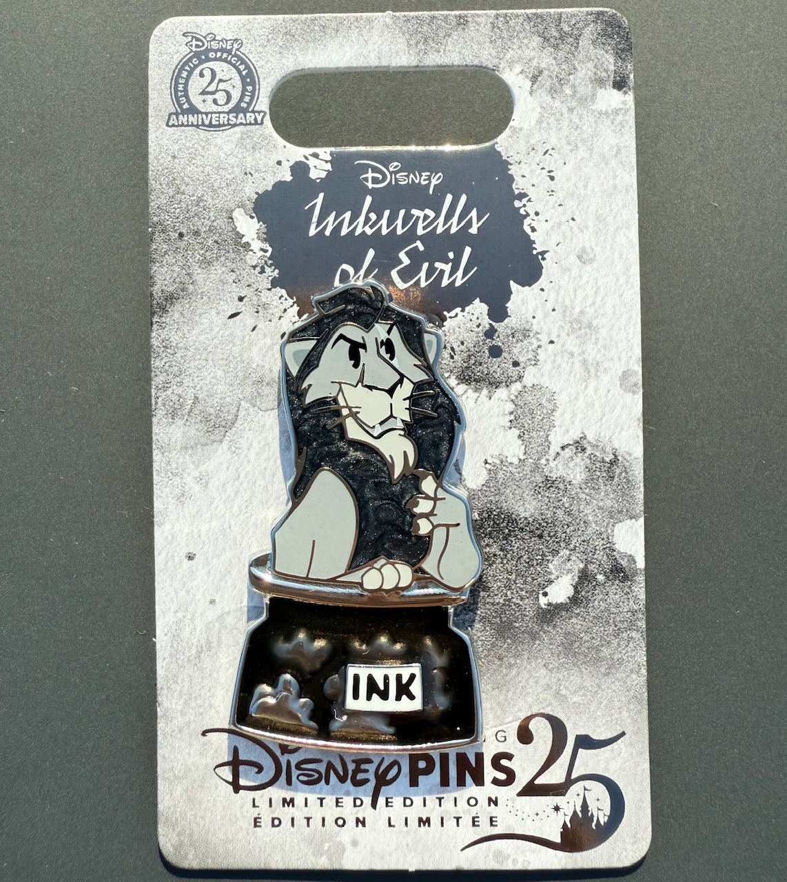 Scar Inkwells of Evil Disney Pin