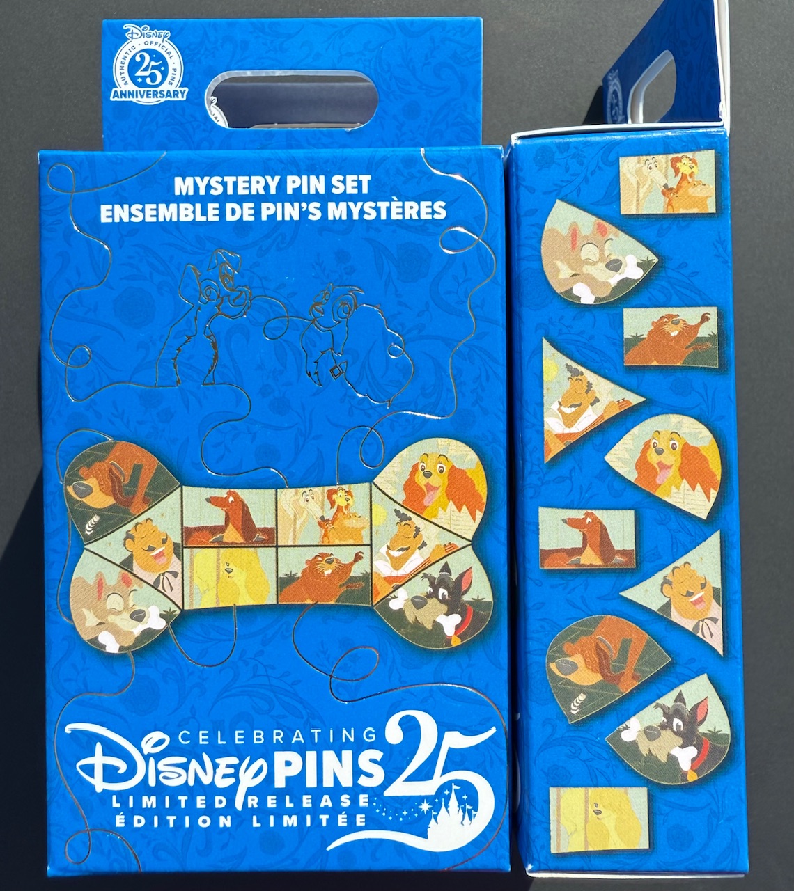 Lady and the Tramp 70th Anniversary Mystery Pin Set