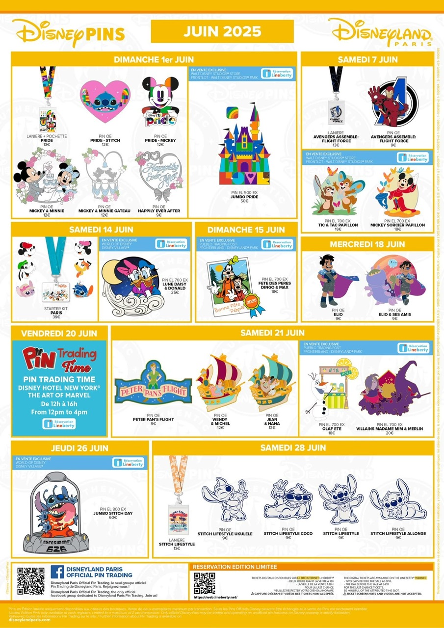 Disneyland Paris June 2025 Pin Releases