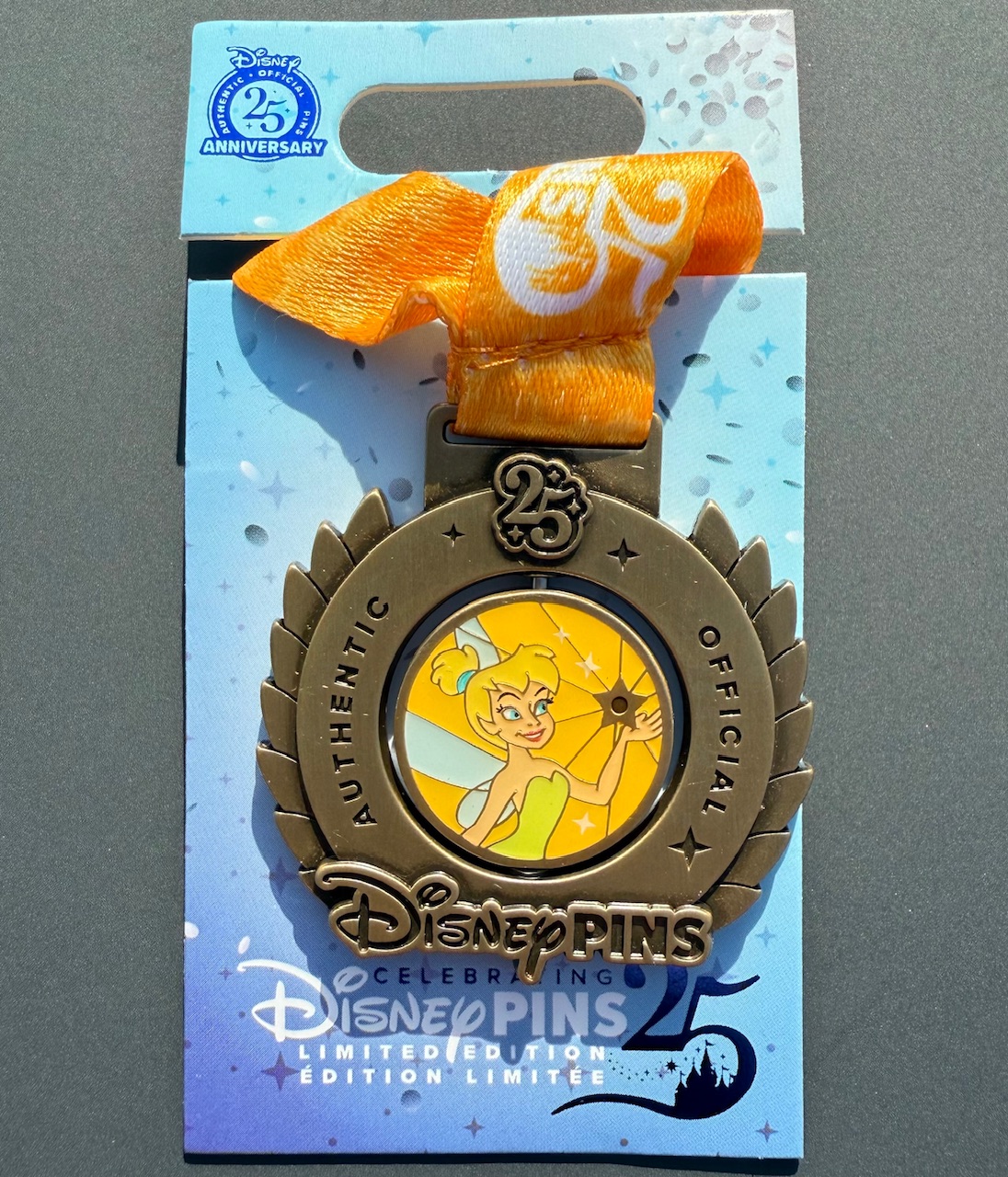 Tinker Bell Pin Trading 25th Anniversary Medal Pin