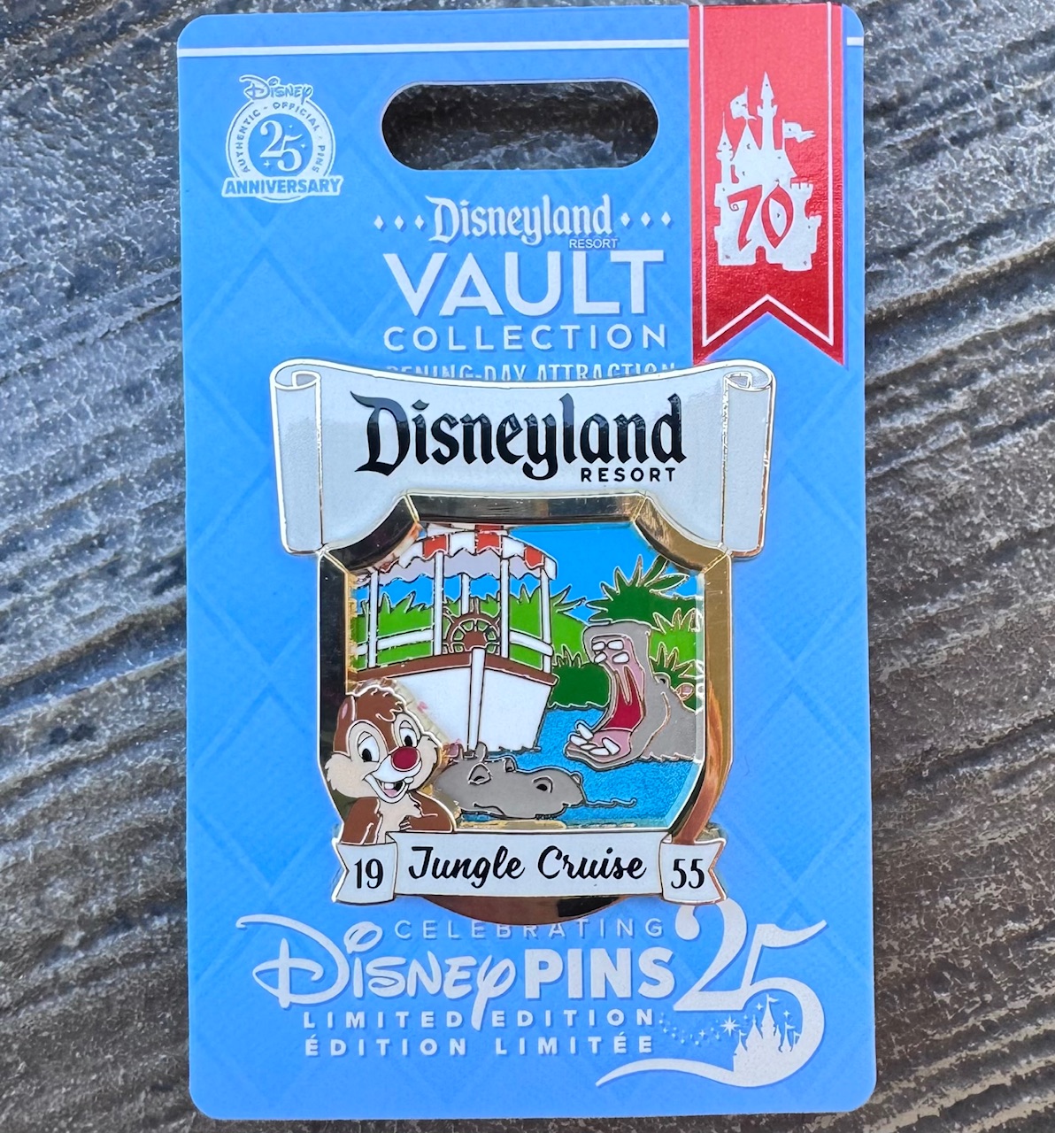 Jungle Cruise Dale - Disneyland Opening Day Attraction Poster Pin