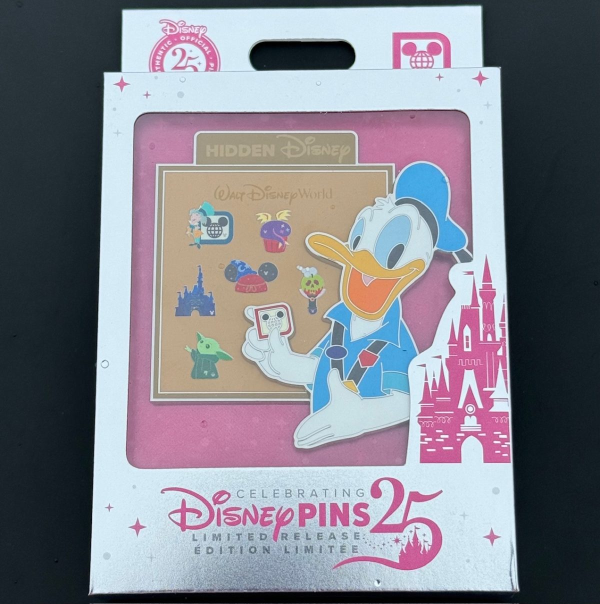 WDW Hidden Disney Mini Jumbo Donald Duck Pin
