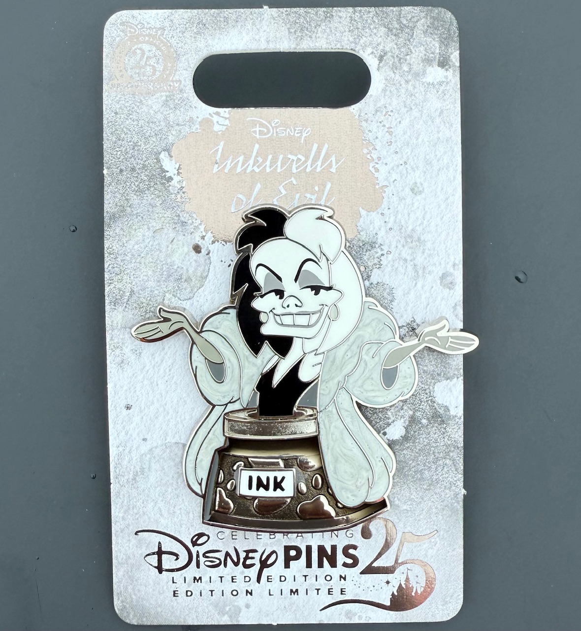 Cruella Inkwells of Evil Disney Pin
