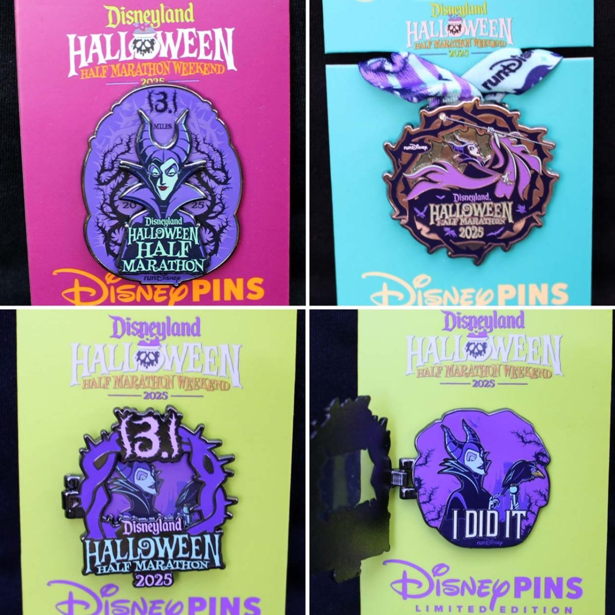 Disneyland Halloween Half Marathon 2025 Pins