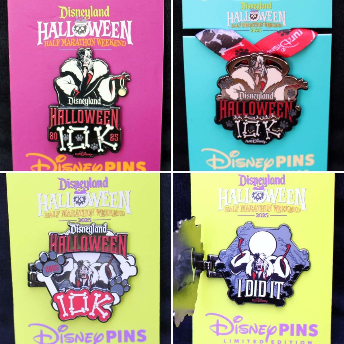 10K Disneyland Halloween 2025 runDisney Pins