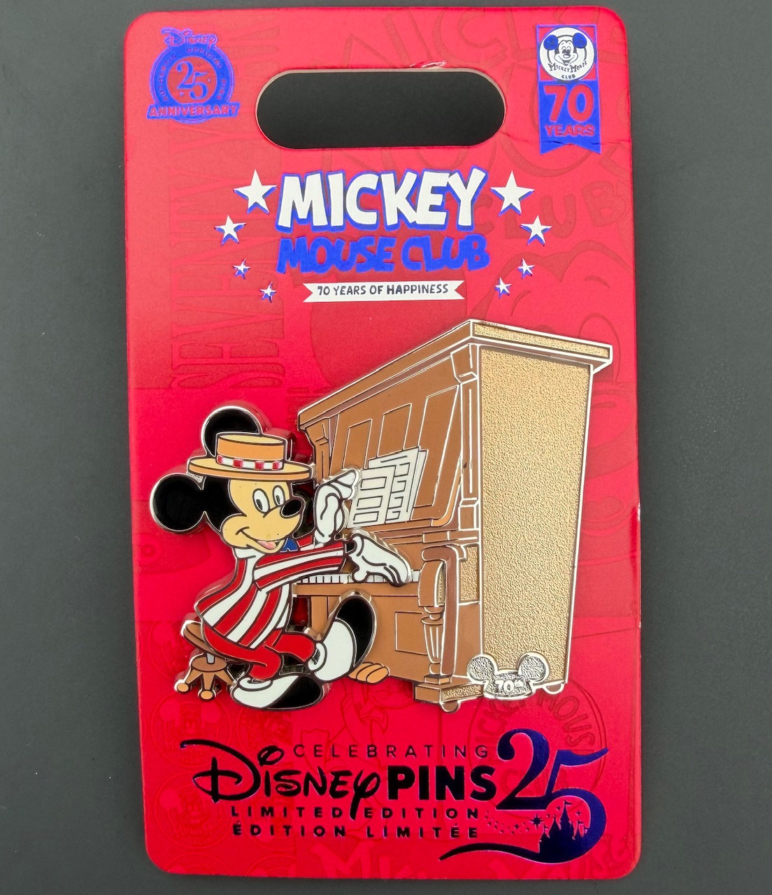 Mickey Mouse Piano – Mickey Mouse Club 70th Anniversary Pin