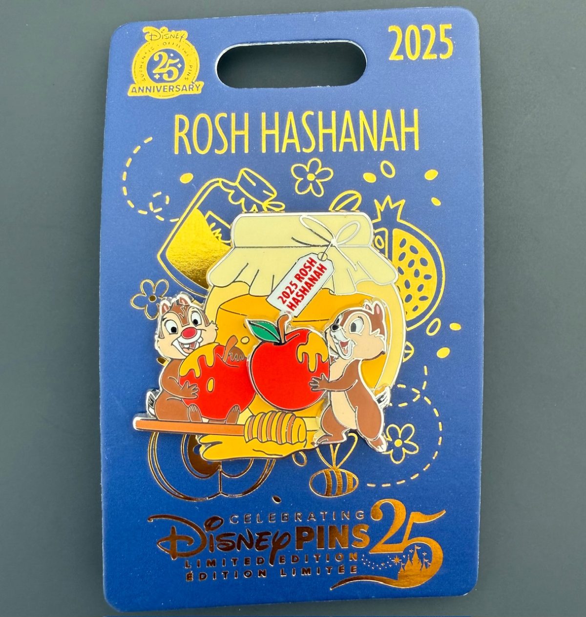 Rosh Hashanah 2025 Chip n Dale Disney Pin