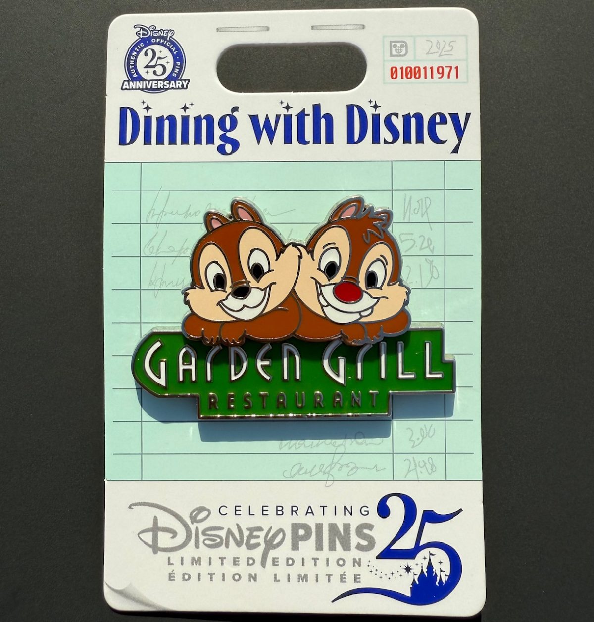 Garden Grill Dining with Disney Pin