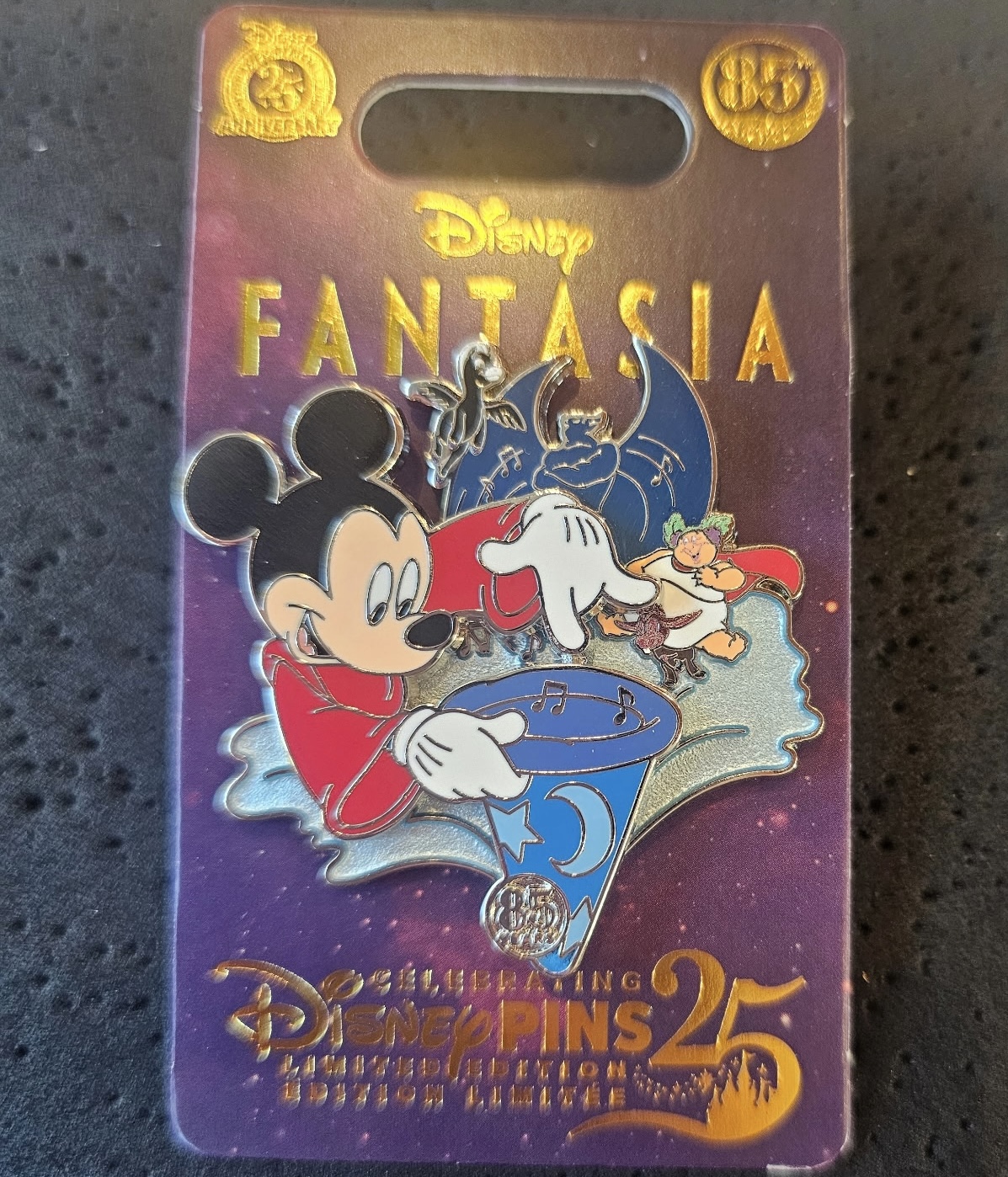 Sorcerer Mickey Fantasia 85th Anniversary Disney Pin Sorcerer Mickey Fantasia 85th Anniversary Disney Pin