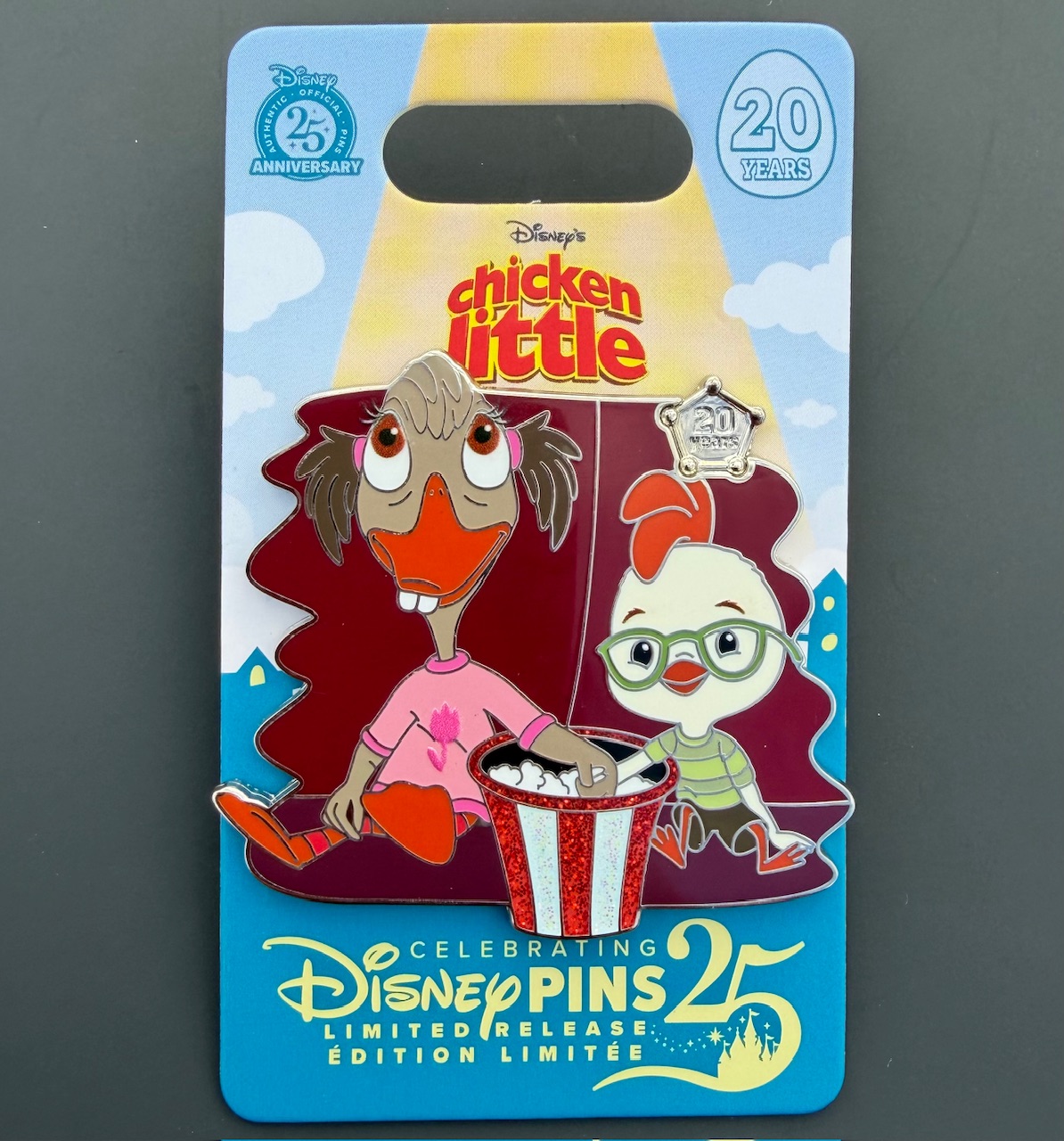 Chicken Little & Abby Mallard 20th Anniversary Disney Pin