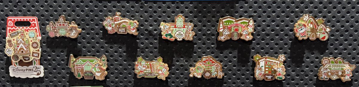 Disney Resort Gingerbread Display 2025 Pin Collection