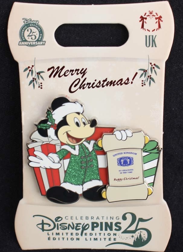 United Kingdom Santa Mickey Mouse 2025 Disney Pin