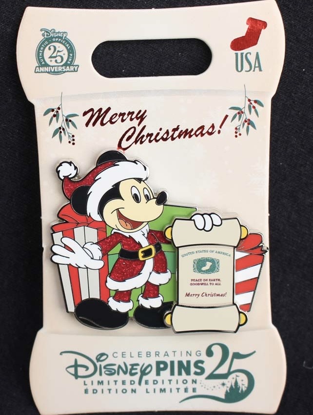 United States Santa Mickey Mouse 2025 Disney Pin