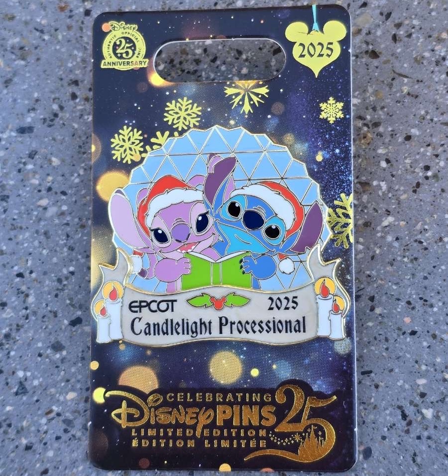 Stitch & Angel Candlelight Processional 2025 Disney Pin